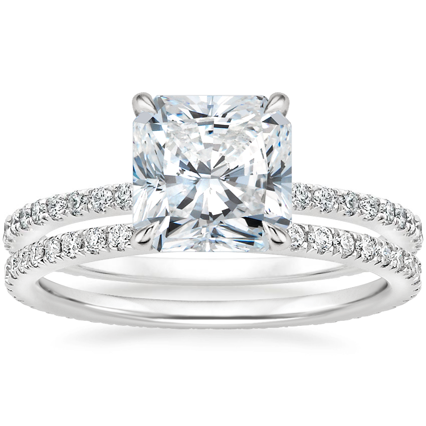 18K White Gold Demi Lab Diamond Ring 1 3 ct. tw. with Ballad